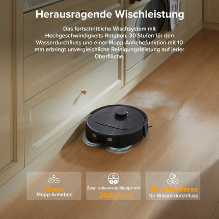 SEO. Roborock QV 35A Saugroboter Set (verbessert von Qrevo S) mit Multifunktionsdock (mit Staubsaugerbeutel*2 Stück) - Schwarz Linkreich