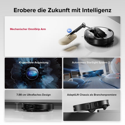 SEO. Roborock Saros Z70 Staubsaugerroboter mit mechanischem OmniGrip™ Arm - Silber Linkreich