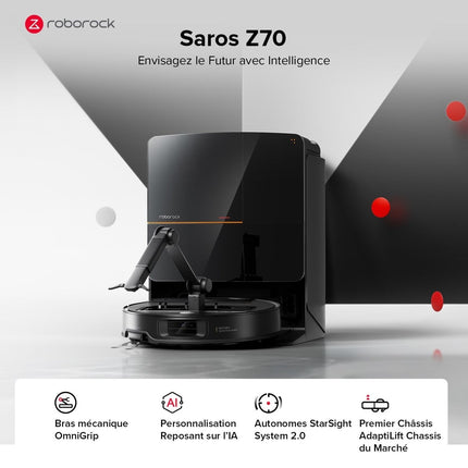 SEO. Roborock Saros Z70 Staubsaugerroboter mit mechanischem OmniGrip™ Arm - Schwarz Linkreich