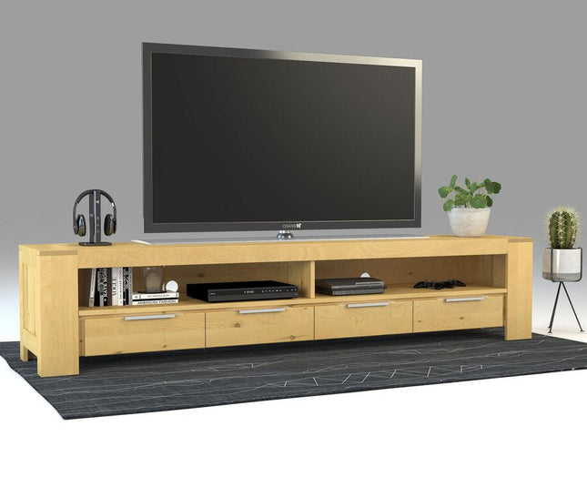 SEO. ROBOSTO TV - Sideboard/Longboard Massivholz Kommode - Natur Linkreich