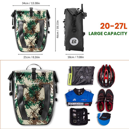 ROCKBROS 100 % wasserdichte Transporttaschen mit Netztasche 27L (Fahrradtaschen) kaufen bei Linkreich – Jetzt entdecken!