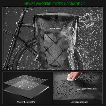 ROCKBROS 100 % wasserdichte Transporttaschen mit Netztasche 27L (Fahrradtaschen) kaufen bei Linkreich – Jetzt entdecken!