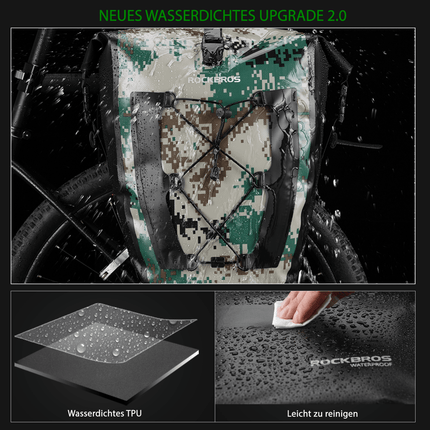 ROCKBROS 100 % wasserdichte Transporttaschen mit Netztasche 27L (Fahrradtaschen) kaufen bei Linkreich – Jetzt entdecken!