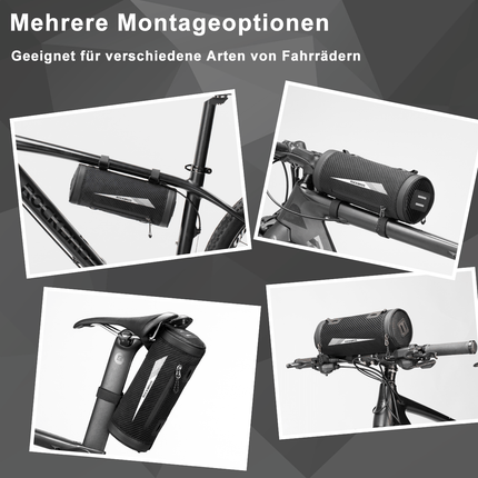 ROCKBROS 3 in 1 Praktisch Lenkertasche Zylindrisch Multifunktional 2L (Fahrradtaschen) kaufen bei Linkreich – Jetzt entdecken!