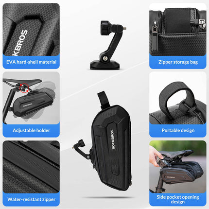 ROCKBROS 3D Hard Shell Fahrrad Satteltasche mit Schnellverschluss 1,8L (Fahrradtaschen) kaufen bei Linkreich – Jetzt entdecken!