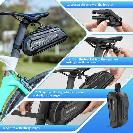 ROCKBROS 3D Hard Shell Fahrrad Satteltasche mit Schnellverschluss 1,8L (Fahrradtaschen) kaufen bei Linkreich – Jetzt entdecken!