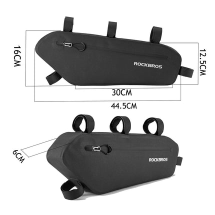 ROCKBROS 4L Wasserabweisend Rahmentasche Dreiecktasche Schwarz (Fahrradtaschen) kaufen bei Linkreich – Jetzt entdecken!
