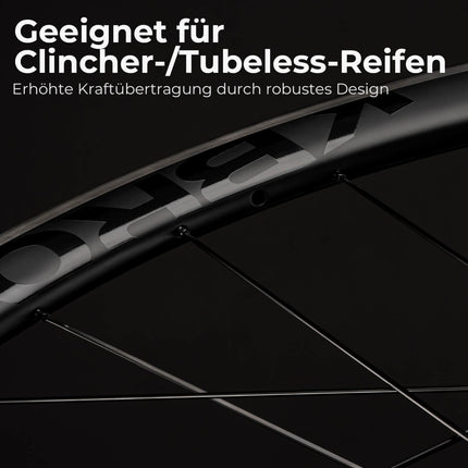 ROCKBROS 700C Carbon Laufradsatz 50mm Felgenbremse Steckachse Laufrad Set für Rennrad (Laufradsatz) kaufen bei Linkreich – Jetzt entdecken!