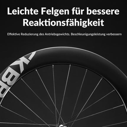 ROCKBROS 700C Carbon Laufradsatz 65mm Scheibenbremse Steckachse Laufrad Set für Rennrad (Laufradsatz) kaufen bei Linkreich – Jetzt entdecken!