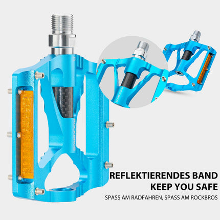 ROCKBROS Alu Fahrradpedale 9/16 Zoll mit zwei PVC Reflektoren (Fahrradpedale) kaufen bei Linkreich – Jetzt entdecken!