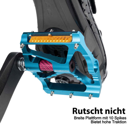 ROCKBROS Alu Fahrradpedale 9/16 Zoll mit zwei PVC Reflektoren (Fahrradpedale) kaufen bei Linkreich – Jetzt entdecken!