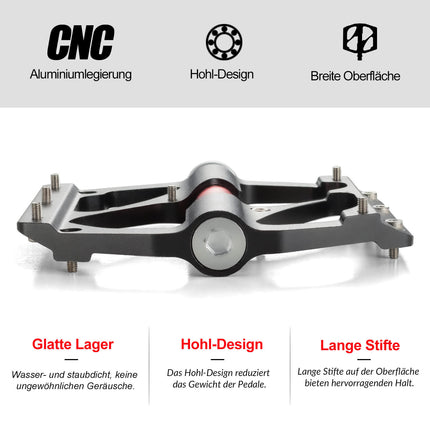 ROCKBROS Aluminium Pedale Leicht Staubdicht mit Antirutschstiften (Fahrradpedale) kaufen bei Linkreich – Jetzt entdecken!