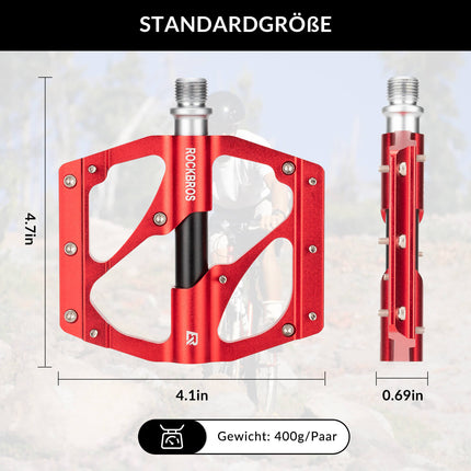 ROCKBROS Aluminium Pedale Leicht Staubdicht mit Antirutschstiften (Fahrradpedale) kaufen bei Linkreich – Jetzt entdecken!