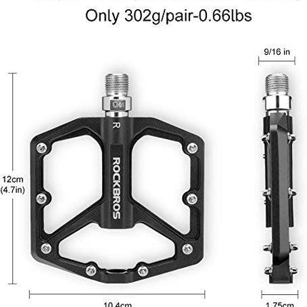 ROCKBROS Aluminium Platform Pedale 9/16 Zoll für MTB E-Bike Stadtrad