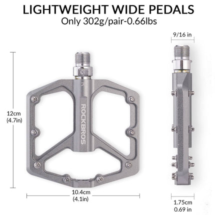 ROCKBROS Aluminium Platform Pedale 9/16 Zoll für MTB E-Bike Stadtrad