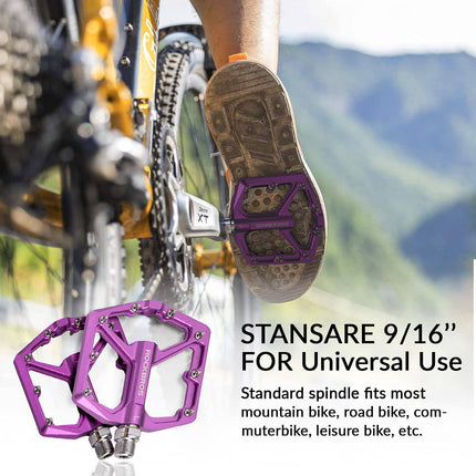 ROCKBROS Aluminium Platform Pedale 9/16 Zoll für MTB E-Bike Stadtrad