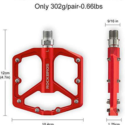ROCKBROS Aluminium Platform Pedale 9/16 Zoll für MTB E-Bike Stadtrad
