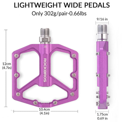 ROCKBROS Aluminium Platform Pedale 9/16 Zoll für MTB E - Bike Stadtrad (Fahrradpedale) kaufen bei Linkreich – Jetzt entdecken!