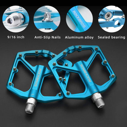 ROCKBROS Aluminium Platform Pedale 9/16 Zoll für MTB E - Bike Stadtrad (Fahrradpedale) kaufen bei Linkreich – Jetzt entdecken!