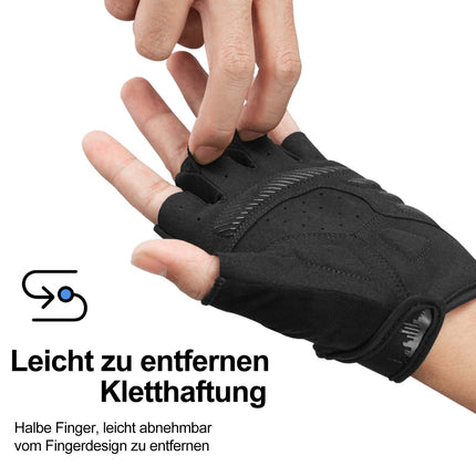 ROCKBROS Antirutsch - Reithandschuhe mit reflektierenden Halbfingern S - XXL (Fahrradhandschuhe) kaufen bei Linkreich – Jetzt entdecken!