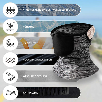 ROCKBROS Balaclavas Multifunktion Atmungsaktiv Gesichtsbedeckung Unisex (Sturmhaube & Gesichtsmaske) kaufen bei Linkreich – Jetzt entdecken!