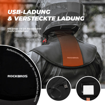 ROCKBROS Beheizte Balaclava Winter Warme Gesichtsmaske Winddicht (Sturmhaube & Gesichtsmaske) kaufen bei Linkreich – Jetzt entdecken!