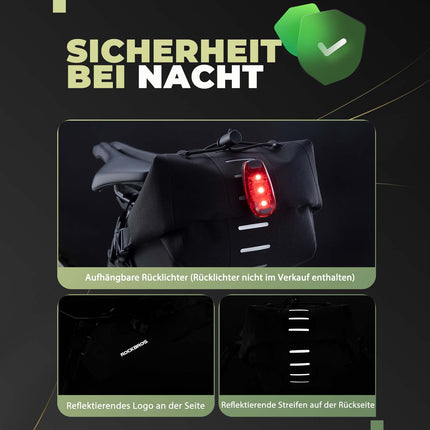 ROCKBROS Bikepacking Satteltasche 3 Liter 100% Wasserdicht TPU Gewebe (Fahrradtaschen) kaufen bei Linkreich – Jetzt entdecken!