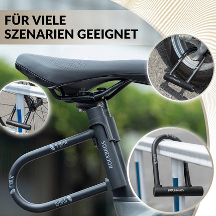 ROCKBROS Bügelschloss Fahrradschloss Hohe Sicherheit Schlösser Wasserdicht (Fahrradschloss) kaufen bei Linkreich – Jetzt entdecken!