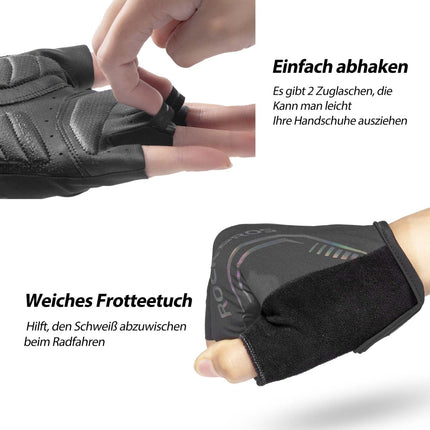 ROCKBROS Bunte reflektierende Kurzfingerhandschuhe (Fahrradhandschuhe) kaufen bei Linkreich – Jetzt entdecken!