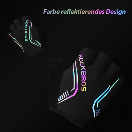 ROCKBROS Bunte reflektierende Kurzfingerhandschuhe (Fahrradhandschuhe) kaufen bei Linkreich – Jetzt entdecken!