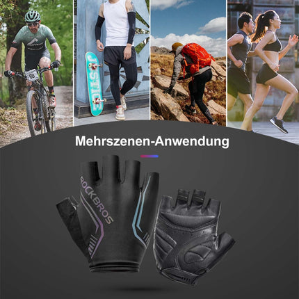 ROCKBROS Bunte reflektierende Kurzfingerhandschuhe (Fahrradhandschuhe) kaufen bei Linkreich – Jetzt entdecken!