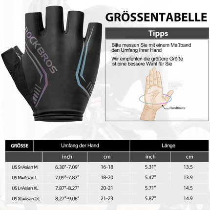 ROCKBROS Bunte reflektierende Kurzfingerhandschuhe (Fahrradhandschuhe) kaufen bei Linkreich – Jetzt entdecken!