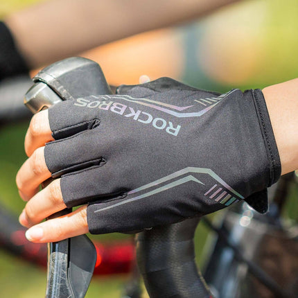 ROCKBROS Bunte reflektierende Kurzfingerhandschuhe (Fahrradhandschuhe) kaufen bei Linkreich – Jetzt entdecken!