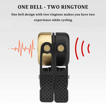 ROCKBROS Classic Brass Fahrradklingel Mini Fahrradglocken 1-2 Ringtone
