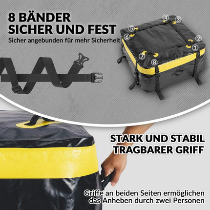 ROCKBROS Dachbox für Auto Wasserdicht Dachgepäckträger 300L mit 8 Zurrgurten (Fahrradtaschen) kaufen bei Linkreich – Jetzt entdecken!