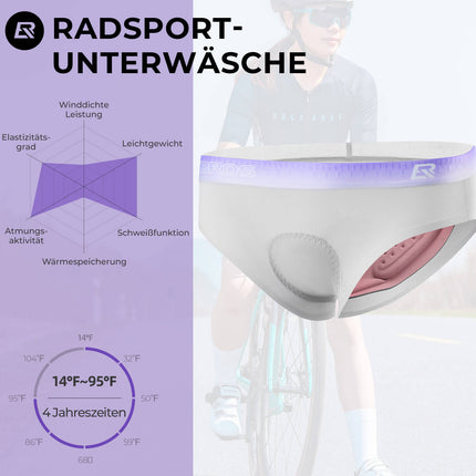 ROCKBROS Damen Radunterhose Atmungsaktive 4D Gepolsterte Radlerhose Elastisch (Fahrradhose) kaufen bei Linkreich – Jetzt entdecken!