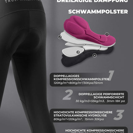 ROCKBROS Damen Winter Fahrradhose Lang Gepolstert Elastisch Atmungsaktiv (Fahrradhose) kaufen bei Linkreich – Jetzt entdecken!