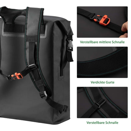 ROCKBROS Dry Bag wasserdicht Reiserucksack mit Vordertasche 20L (Fahrradtaschen) kaufen bei Linkreich – Jetzt entdecken!