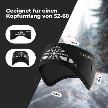 ROCKBROS Elastisches Winter Stirnband mit Klettverschluss Ohrenwärmer Unisex (Fahrrad Mütze) kaufen bei Linkreich – Jetzt entdecken!