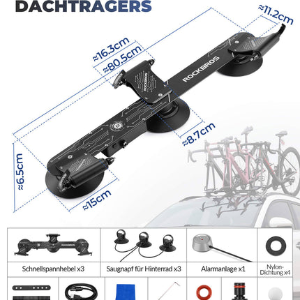 ROCKBROS Elektrischer Fahrradträger mit Saugnapf