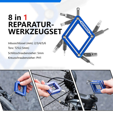 ROCKBROS Fahrrad 8 in 1 Reparatur - Werkzeug - Set Faltbares Reparaturset (Werkzeuge) kaufen bei Linkreich – Jetzt entdecken!