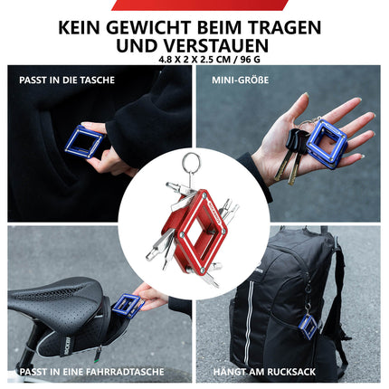 ROCKBROS Fahrrad 8 in 1 Reparatur - Werkzeug - Set Faltbares Reparaturset (Werkzeuge) kaufen bei Linkreich – Jetzt entdecken!