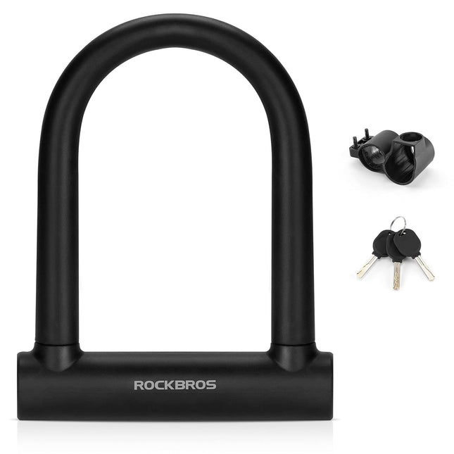 ROCKBROS Fahrrad Bügelschloss für Fahrräder & Motorräder aus legiertem