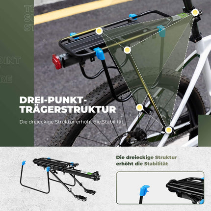 ROCKBROS Fahrrad Gepäckträger mit Reflektor und Schnellspanner 24 - 29 Zoll (Fahrradgepäckträger) kaufen bei Linkreich – Jetzt entdecken!