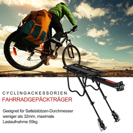 ROCKBROS Fahrrad Gepäckträger Schnellspanner mit Reflektor 24 - 29 Zoll Aluminiumlegierung (Fahrradgepäckträger) kaufen bei Linkreich – Jetzt entdecken!