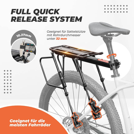 ROCKBROS Fahrrad Gepäckträger Verstellbar mit Schnellspanner Reflektor (Fahrradgepäckträger) kaufen bei Linkreich – Jetzt entdecken!