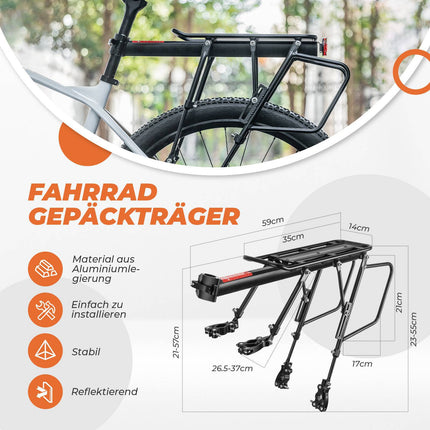 ROCKBROS Fahrrad Gepäckträger Verstellbar mit Schnellspanner Reflektor (Fahrradgepäckträger) kaufen bei Linkreich – Jetzt entdecken!