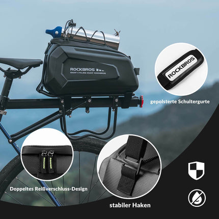 ROCKBROS Fahrrad Gepäckträgertasche Wasserdicht 9L mit Regenschutz und Schultergurt (Fahrradtaschen) kaufen bei Linkreich – Jetzt entdecken!