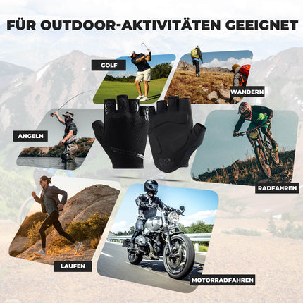 ROCKBROS Fahrrad Handschuhe Halbfinger rutschfest Stoßdämpfende Sommer (Fahrradhandschuhe) kaufen bei Linkreich – Jetzt entdecken!