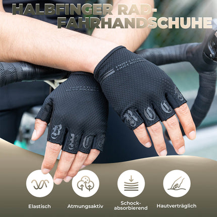 ROCKBROS Fahrrad Handschuhe Halbfinger rutschfest Stoßdämpfende Sommer (Fahrradhandschuhe) kaufen bei Linkreich – Jetzt entdecken!